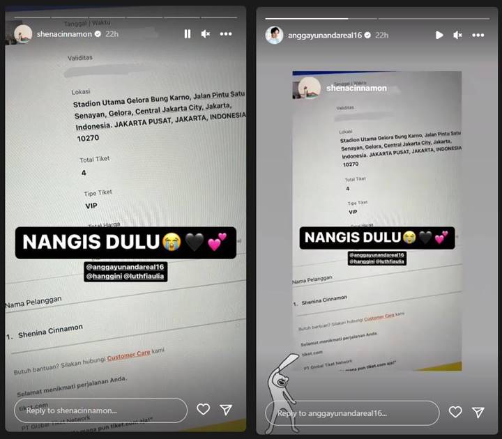 Beda Reaksi Angga Yunanda dan Senina Cinnamon Usai Berburu Tiket Konser BLACKPINK