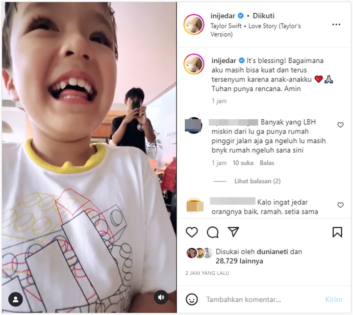 Ditimpa Masalah, Jessica Iskandar Justru Pamer Hibur El Barack Sampai Ngakak