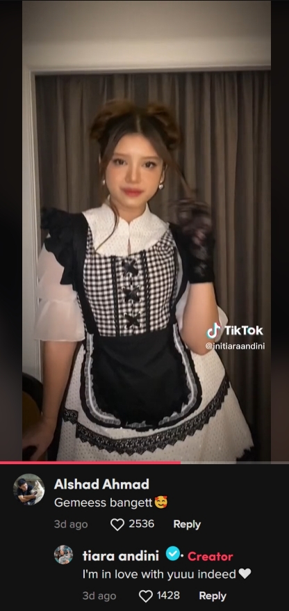 Tiara Andini Cosplay Jadi Maid Ala Anime Jepang Bikin Alshad Ahmad Gemas
