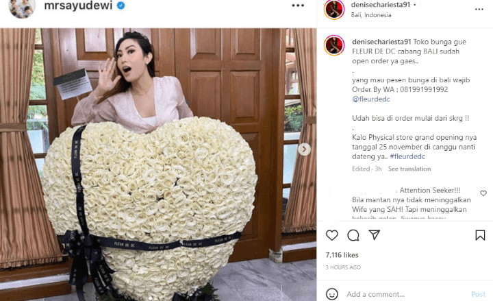 Denise Chariesta Mendadak Pajang Foto Ayu Dewi