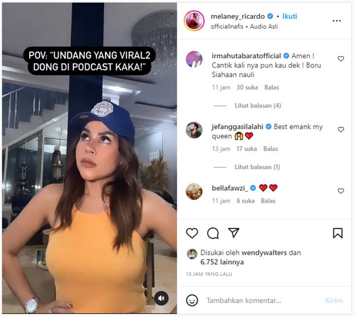 Denise Unggah Foto Ayu Dewi, Melaney Ricardo Singgung Alasan Ogah Undang Orang yang Lagi Viral