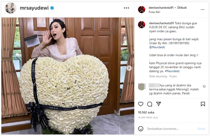Denise Unggah Foto Ayu Dewi, Melaney Ricardo Singgung Alasan Ogah Undang Orang yang Lagi Viral