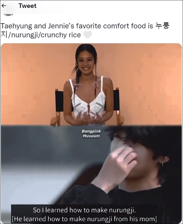 Jennie BLACKPINK dan V BTS Punya Makanan Favorit Sama