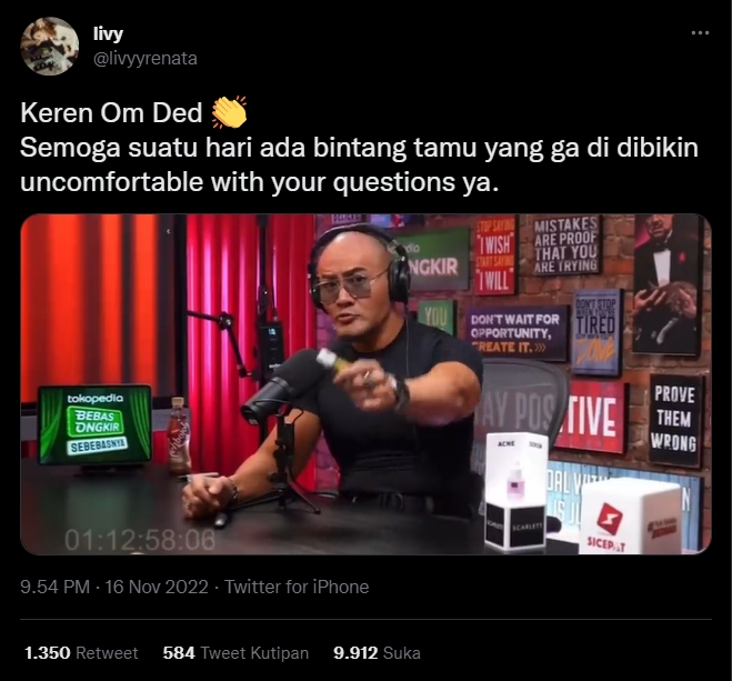 Livy Renata Sentil Sikap Deddy Corbuzier yang Kerap Bahas Keperawanan