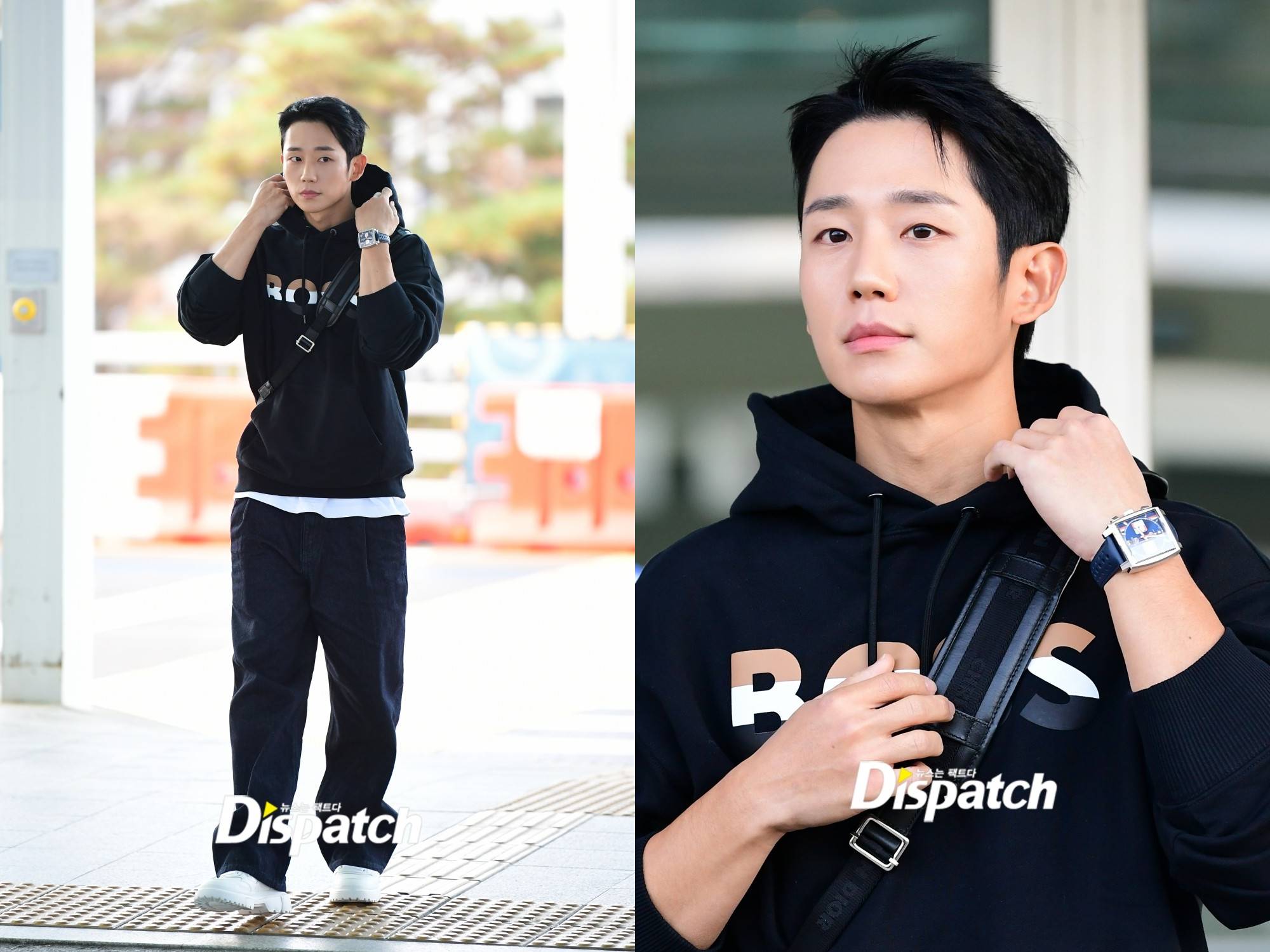 Media Korea kompak menyoroti cara Jung Hae In membenarkan outfit di bandara