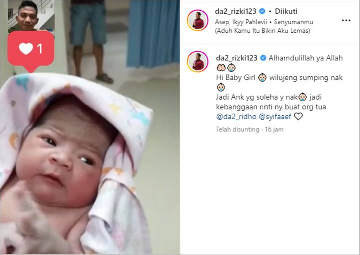 Ridho 2R Gercep Pamer Paras Gemas Anak Pertama Langsung Diserbu Akun Centang Biru