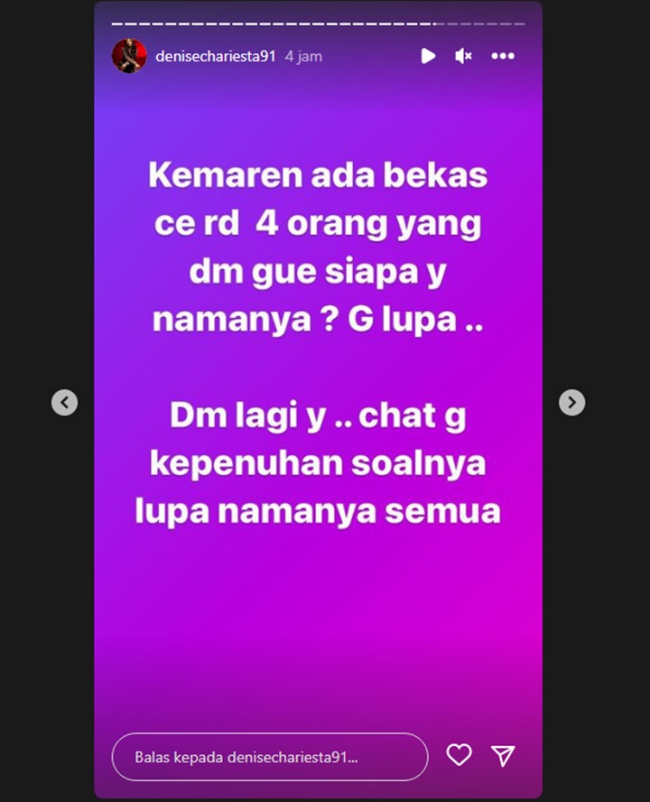 Makin Koar-koar, Denise Chariesta Ungkap Ada 4 Cewek Ngaku Bekas RD yang Hubungi Dirinya