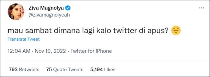 #RIPTwitter Trending Dunia, Ziva Magnolya Tak Rela Kehilangan Tempat Sambat