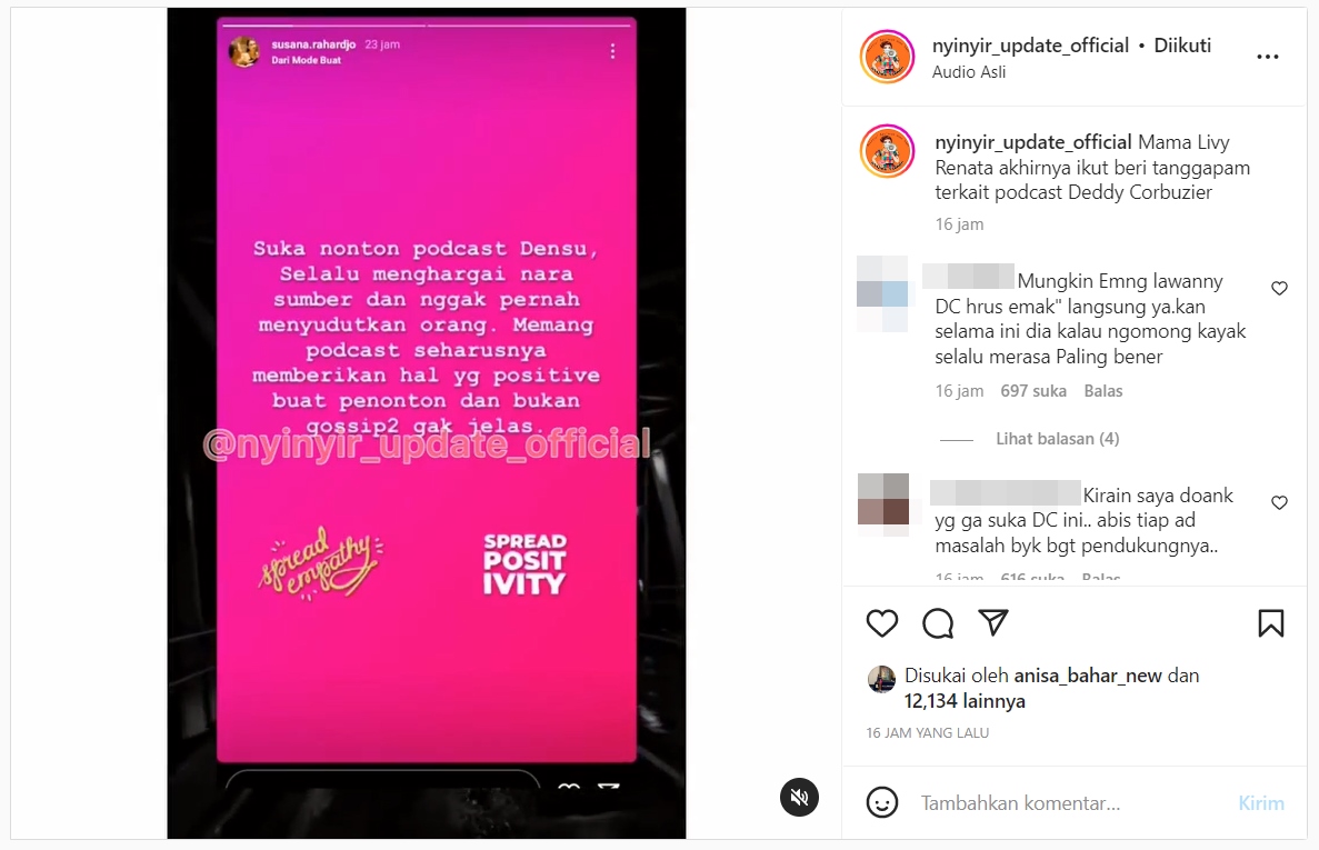 Diduga Sindir Deddy Corbuzier, Ibu Livy Renata Bandingkan dengan Podcast Denny Sumargo