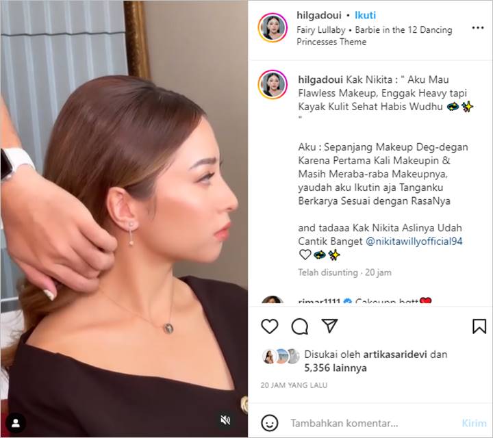 Nikita Willy Request Penampilan Kulit Sehat Bak Selesai Wudu Bikin Sang MUA Deg-degan