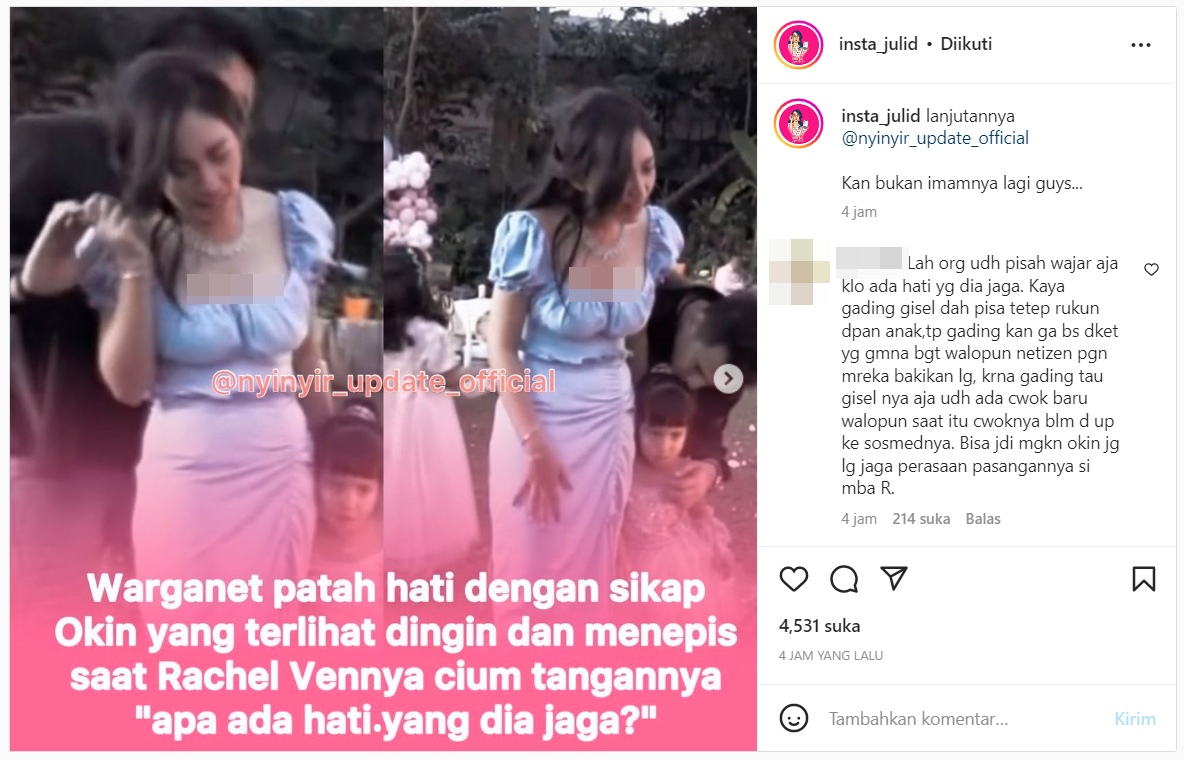 Rachel Vennya Salim Tangan Ditepis Niko Al Hakim, Malah Ramai Pembelaan