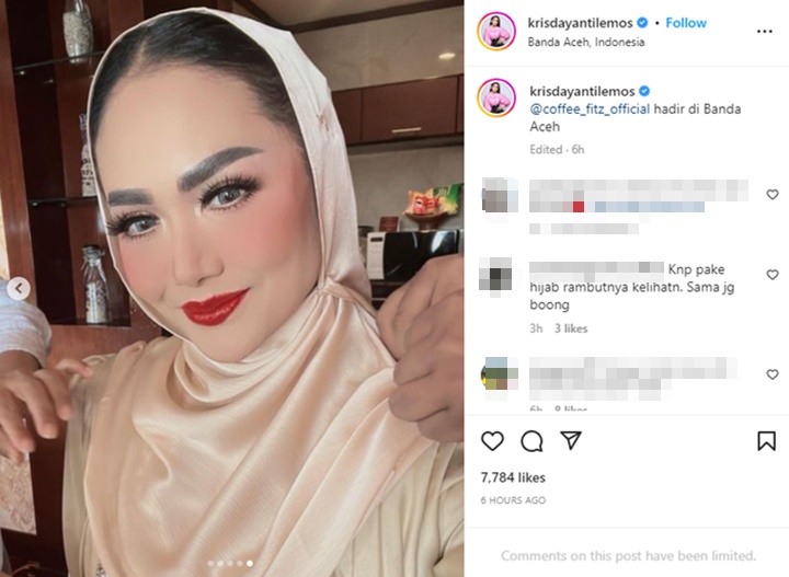 Kekinian, Gaya Hijab Krisdayanti Saat Manggung di Aceh Justru Tuai Kritik