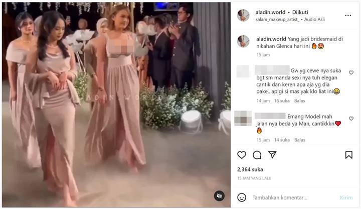 Penampilan Amanda Manopo Disebut Terlalu Terbuka Saat Jadi Bridesmaid Di Nikahan Glenca Chysara