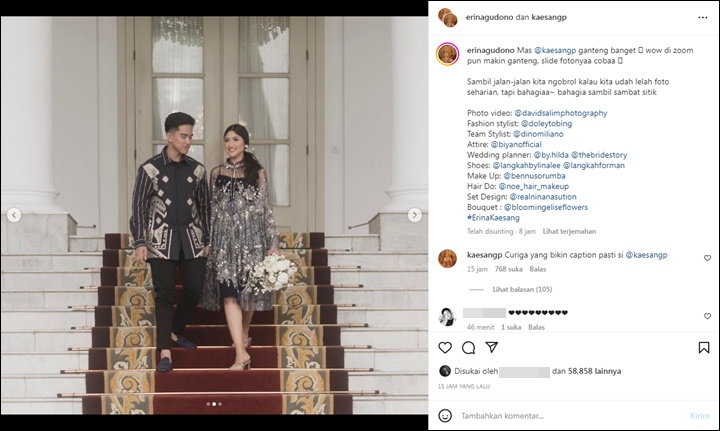 Dipuji Erina Gudono Ganteng Banget, Kaesang Bikin Ngakak Usai Curigai Diri Sendiri