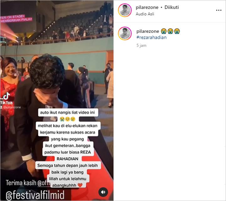 Reza Rahadian Nangis Saat Namanya Dielu-elukan Usai Sukses Gelar FFI 2022