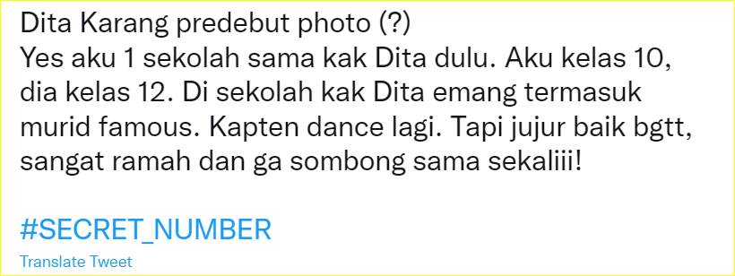 Anggota tim dance di SMA Dita Karang Secret Number