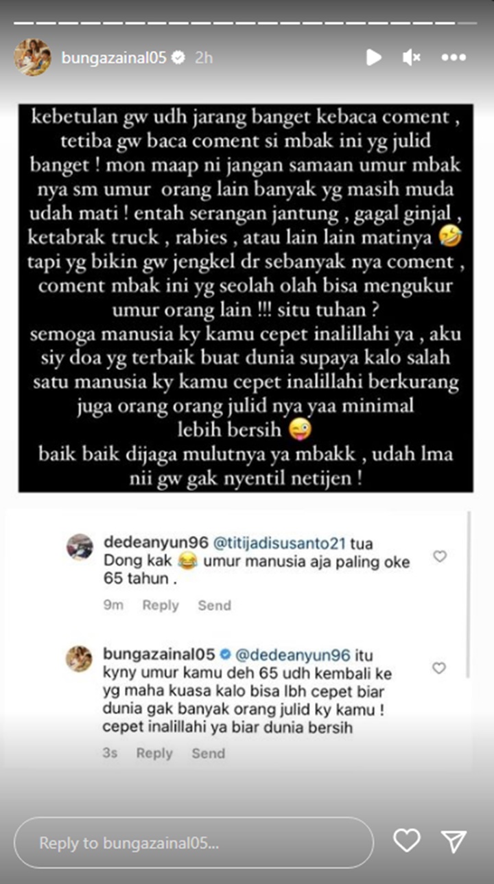 Sadis! Bunga Zainal Sumpahi Balik Netizen yang Hina Suaminya