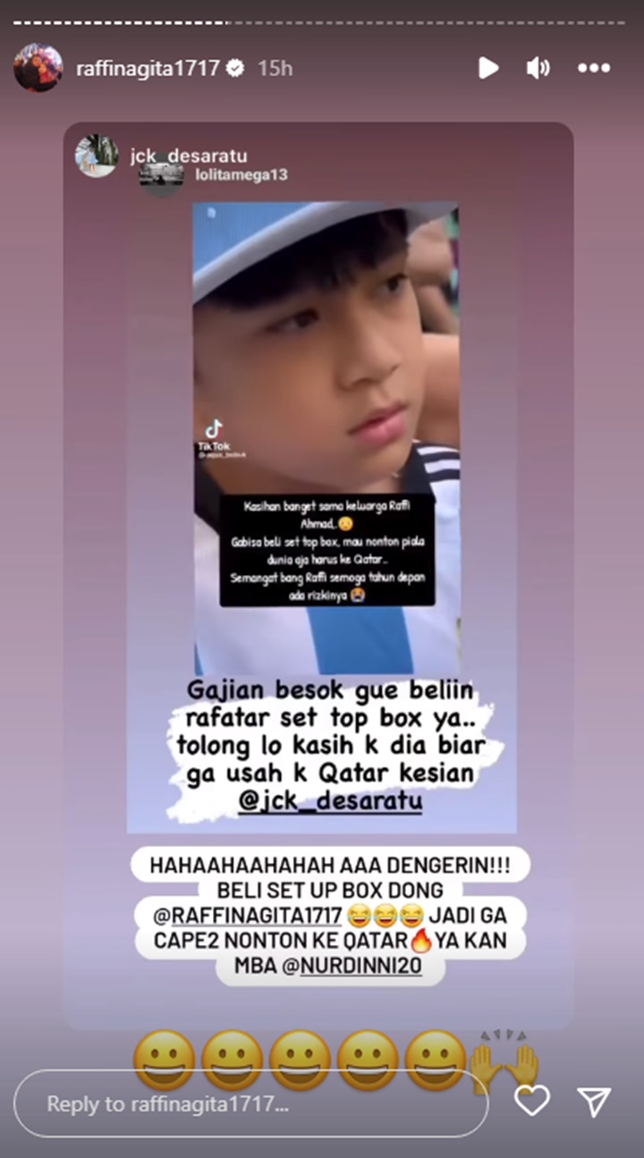 Raffi Ahmad Akhirnya Tanggapi Komentar Netizen Soal Rafathar Nonton World Cup 2022