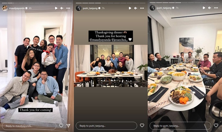 Maudy Ayunda dan Jesse Choi Girang Ajak Sahabat Dinner, Perdana Tunjukkan Rumah Mewah