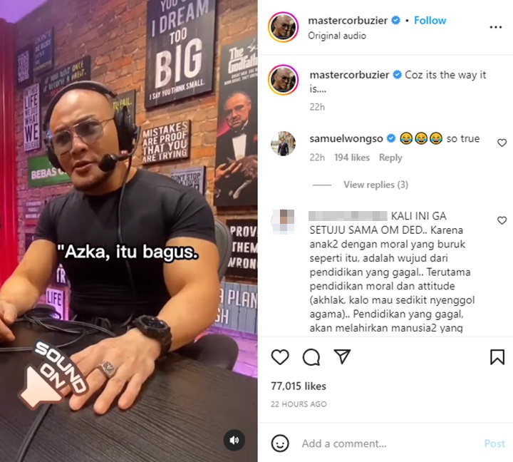 Deddy Corbuzier Tuai Kontroversi Usai Komentari Kasus Anak Sekolah Tendang Nenek-nenek