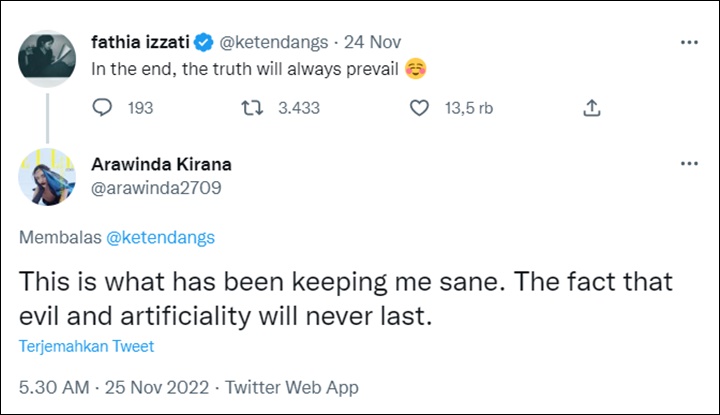 Arawinda Kirana Dibela Agensi, Cuitan Soal Kepalsuan Tak Bertahan Lama Disorot
