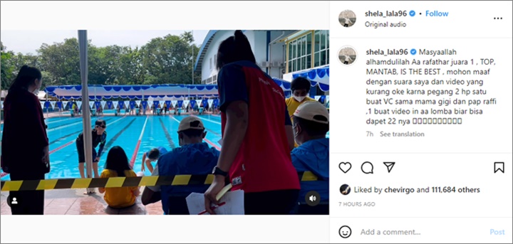 Rafathar Jadi yang Tercepat Saat Lomba Renang, Nagita Slavina-Mbak Lala Histeris