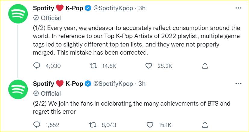 Spotify mengungkapkan permintaan maaf karena kesalahan perhitungan streaming