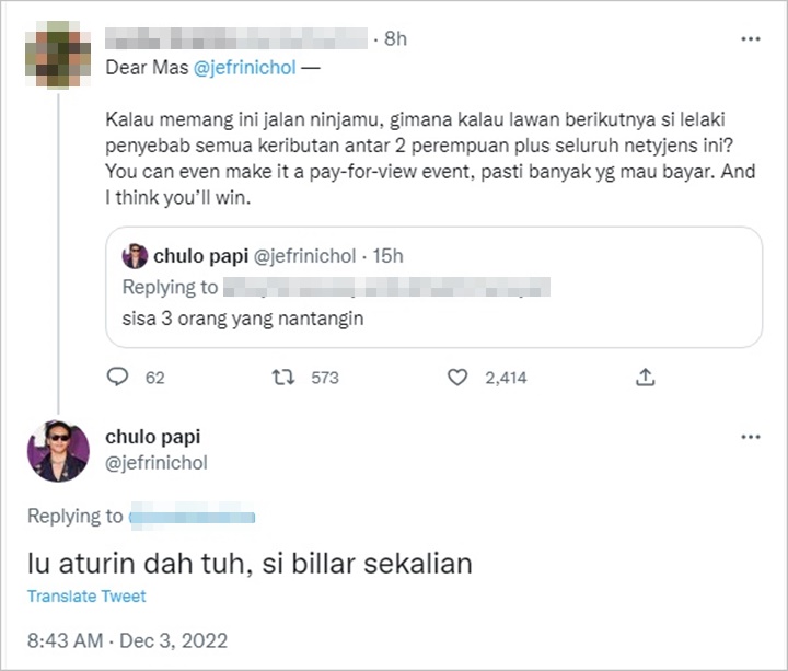 Bikin Haters Tumbang, Jefri Nichol Kini Tantang Rizky Billar Adu Jotos