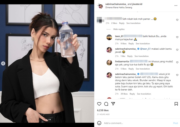 Pamerkan Body Goals, Sabrina Chairunnisa Ngegas Saat Dinyinyiri Netizen
