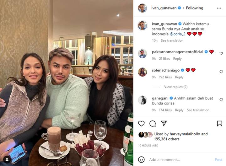 Ivan Gunawan Pamer Foto Bareng Saat Bertemu Langsung, Paras Bunda Corla Jadi Sorotan