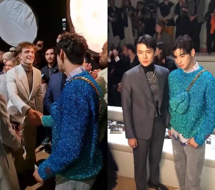 Bak Bestie, Cha Eunwoo ASTRO Asyik Ngobrol dengan Sehun EXO Hingga Robert Pattinson