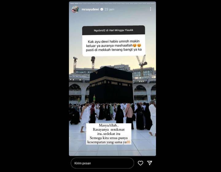 Ayu Dewi Curhat Soal Kenikmatan Usai Auranya Dipuji Terpancar Sepulang Umrah