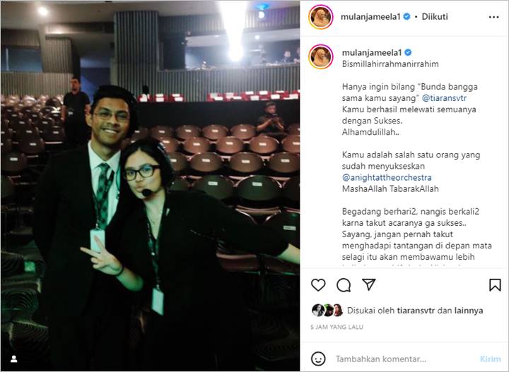 Mulan Jameela Bongkar Perjuangan Tiara Savitri Putri Cantik Jadi Tim Acara Dewa 19
