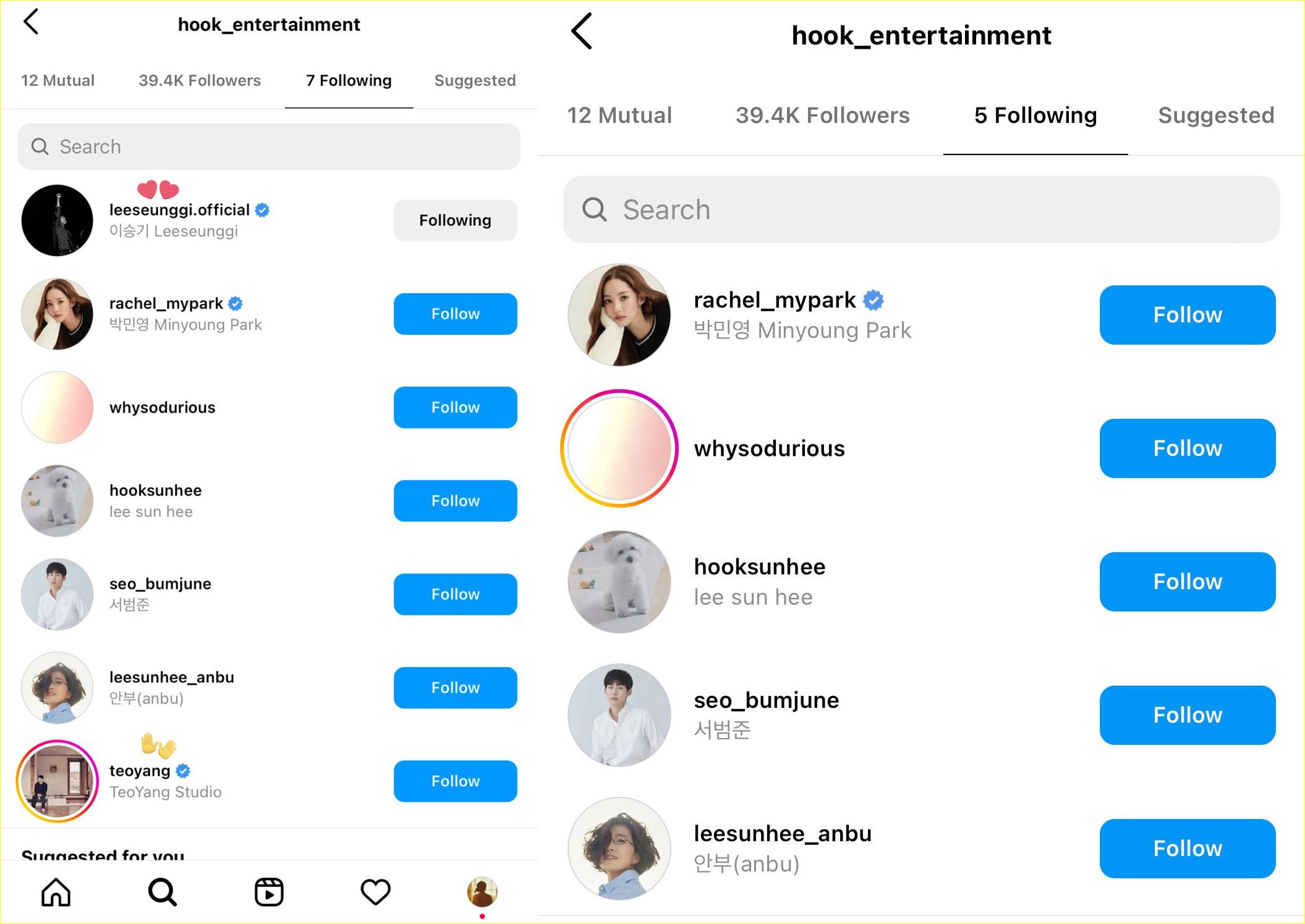 Hook Entertainment sudah unfollow Lee Seung Gi