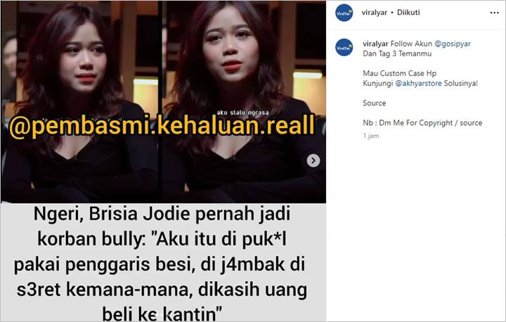 Brisia Jodie Sedih Kenang Pengalaman Pahit Dibully Saat Masih Kecil