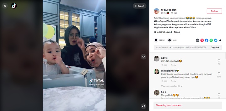 Gawat! Rayyanza Cipung Mulai Jago Main TikTok