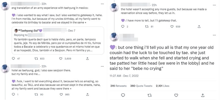 Cara Lembut V BTS Tenangkan Bayi Nangis Diekspos Fans Meksiko
