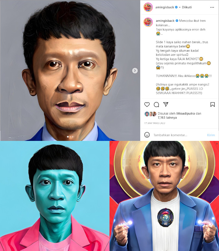 Aming Merasa Gagal Saat Pamer Foto Versi Avatar