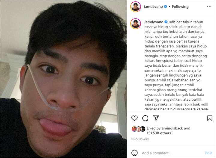 Devano Danendra Curhat Pilu Kehidupannya Diatur-atur Hingga Sentil Soal Konspirasi