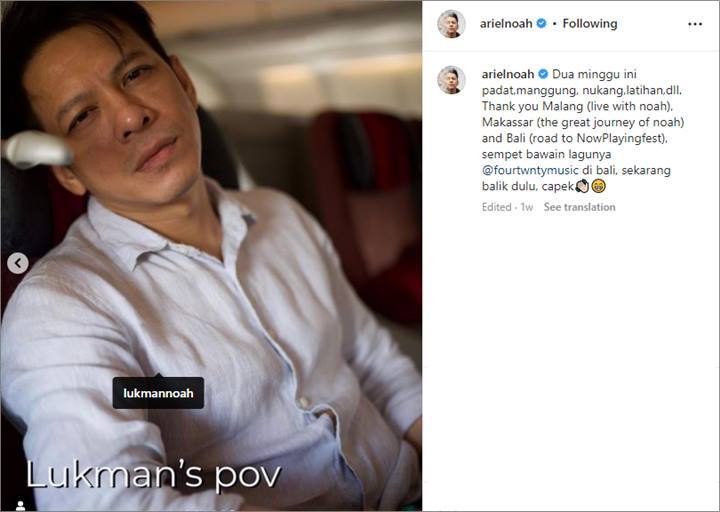 Momen Langka, Ariel NOAH Pamer Foto Berkonsep POV Bikin Fans Heboh