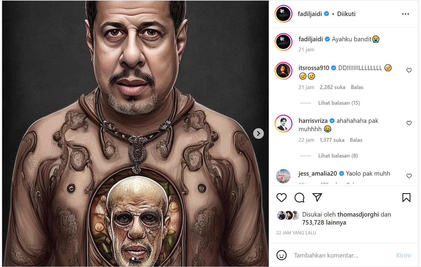 Pak Muh Ramaikan Tren AI Avatar, Fadil Jaidi: Ayahku Bandit