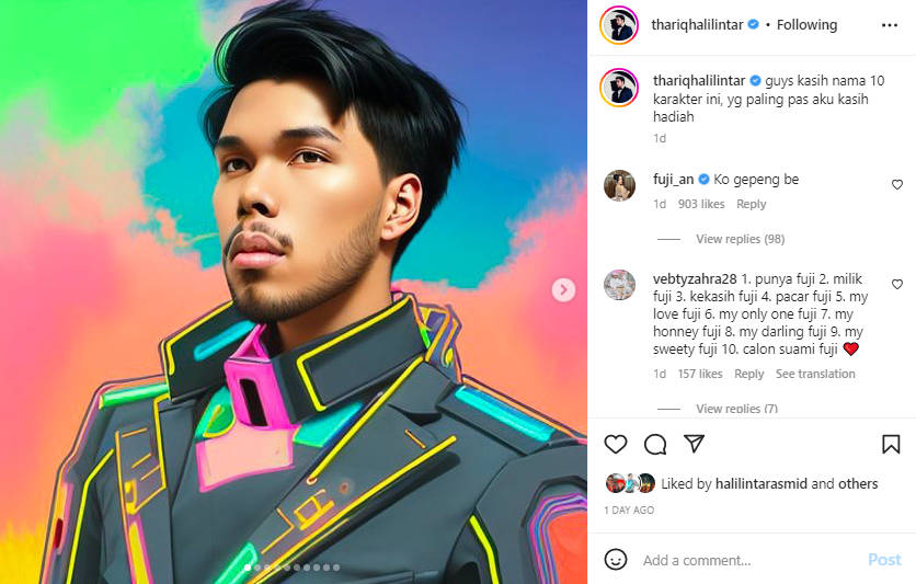 Kocak, Fuji An Ledek AI Avatar Thariq Halilintar Gepeng