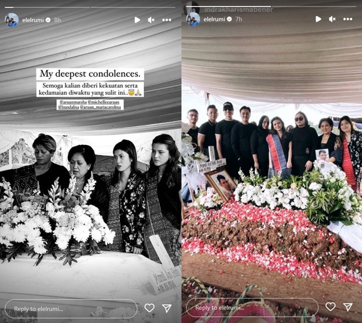 El Rumi Setia Dampingi Marsha Aruan Sang Mantan di Pemakaman Jadi Sorotan