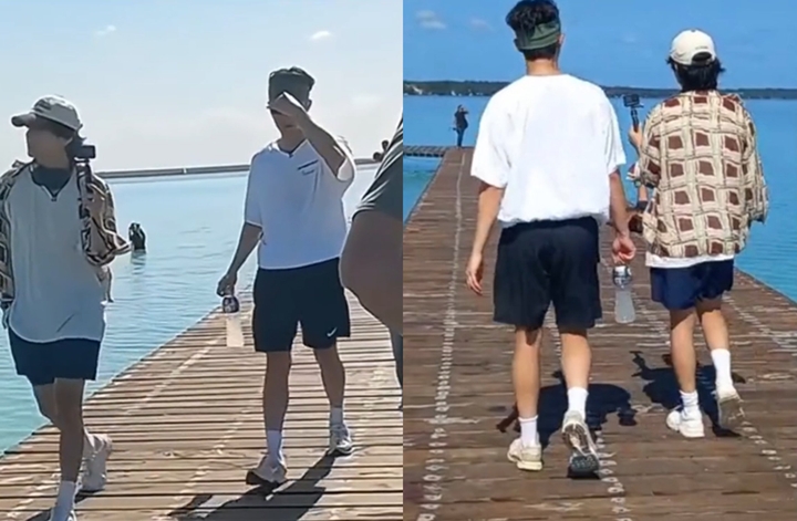 V BTS dan Park Seo Joon Terciduk Nikmati Keindahan Alam Meksiko