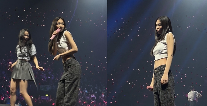Imutnya Momen Jennie Ngambek Cemberut Gara-Gara Jisoo di Konser BLACKPINK