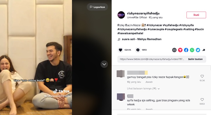 Syifa Hadju Bongkar Kelakuan Bucin Rizky Nazar Yang Mirip di Sinetron