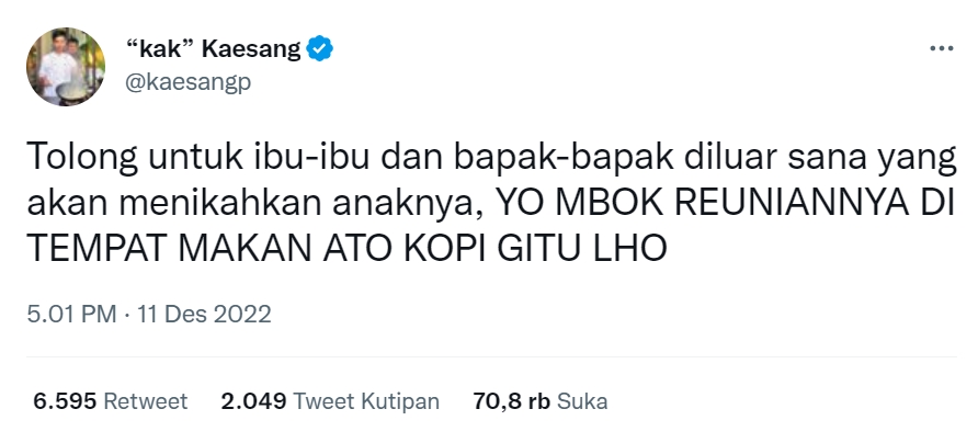 Kaesang Pangarep Protes Ketutupan Bestie Ibu Iriana Kala Foto di Pelaminan