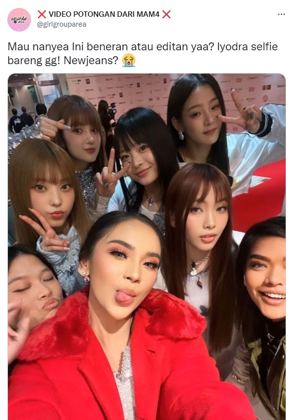 AAA 2022: Lyodra dan Hyein NewJeans Bak Kakak Adik usai Selfie Bareng
