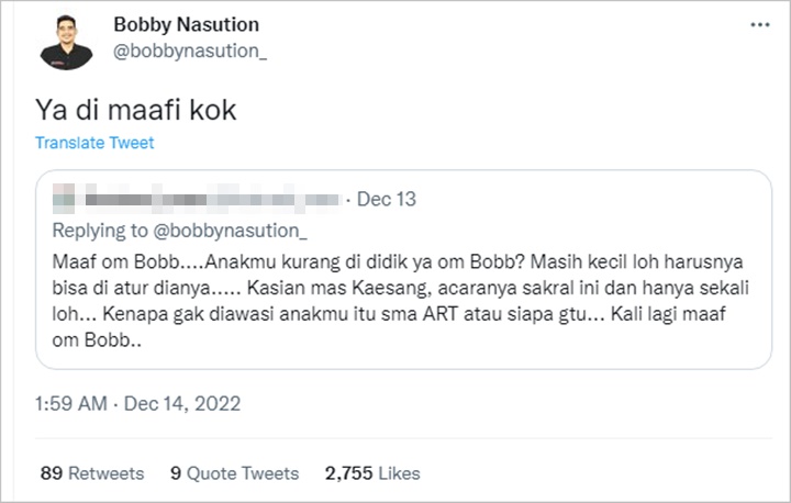 Bobby Nasution dan Kahiyang Ayu Bereaksi Usai Dikritik Soal Cara Didik Nahyan