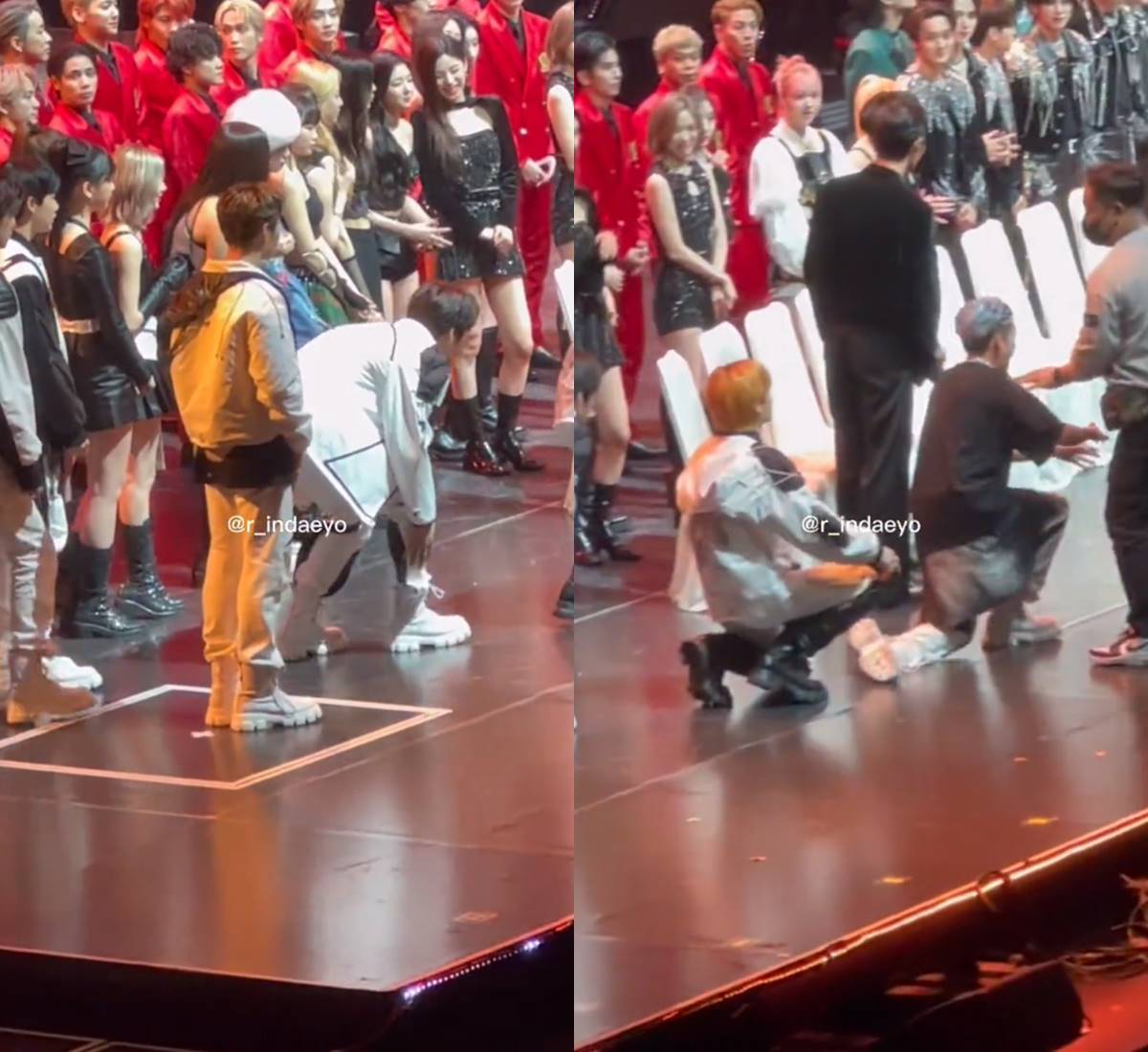 Choi Hyun Suk TREASURE ditertawakan oleh member ITZY dan LE SSERAFIM